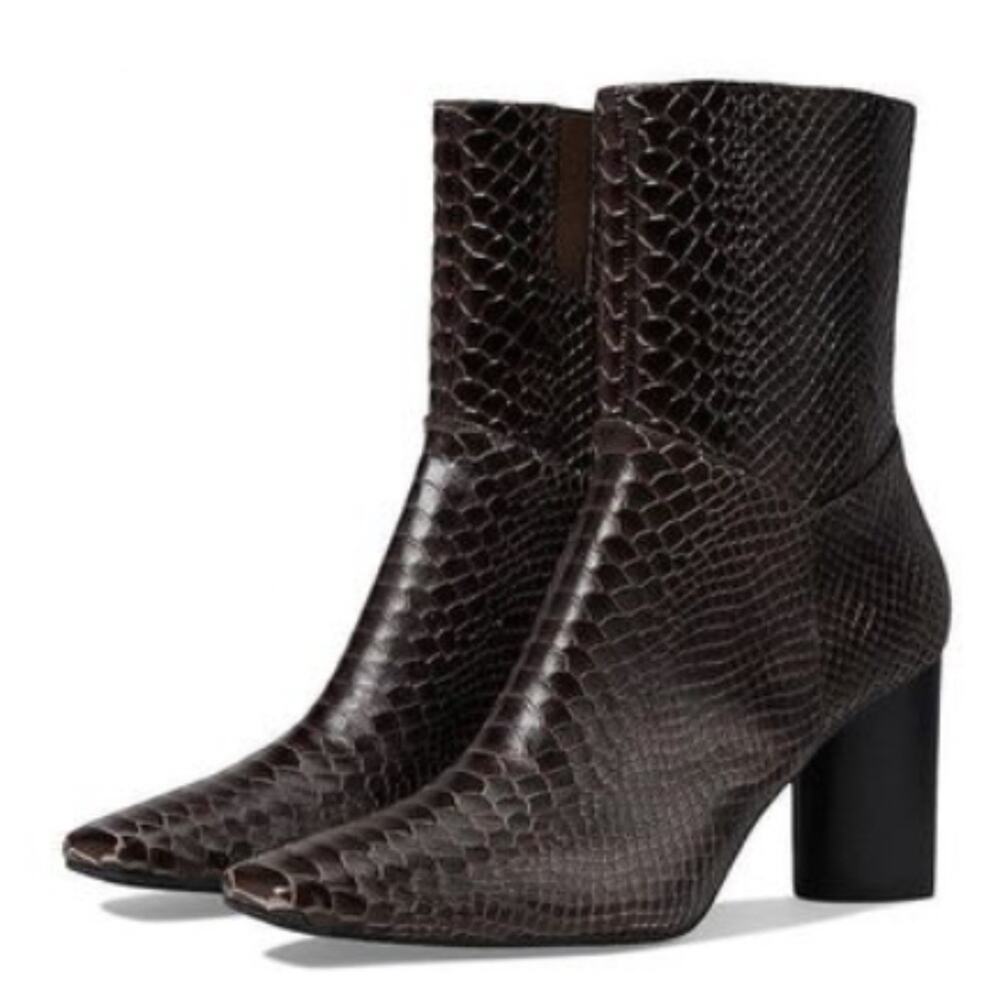 Donald J Pliner Snakeskin Ankle Booties Size 6.5 New